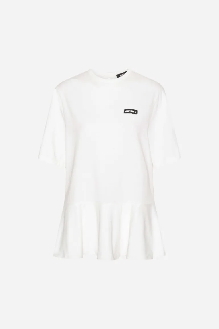 Peplum T-shirt Bright White