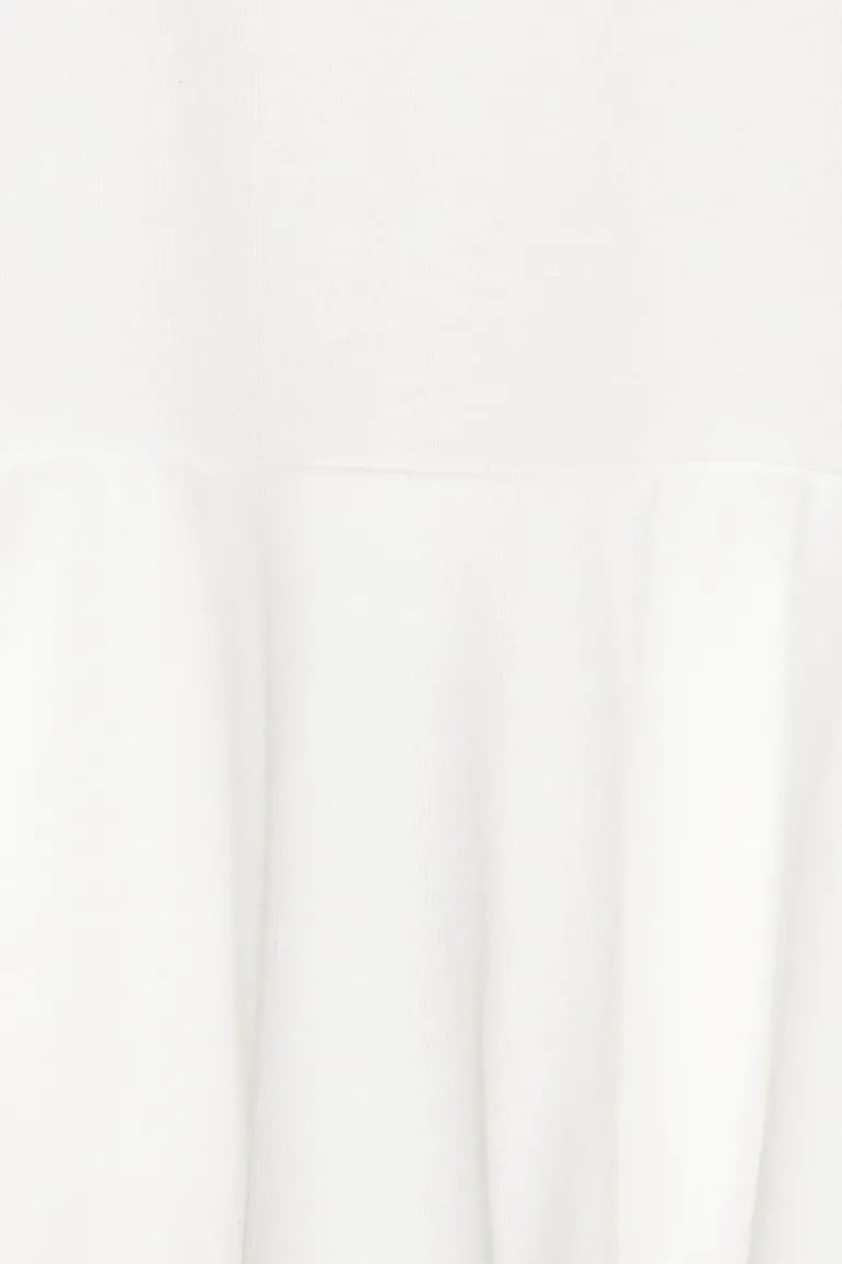Peplum T-shirt Bright White