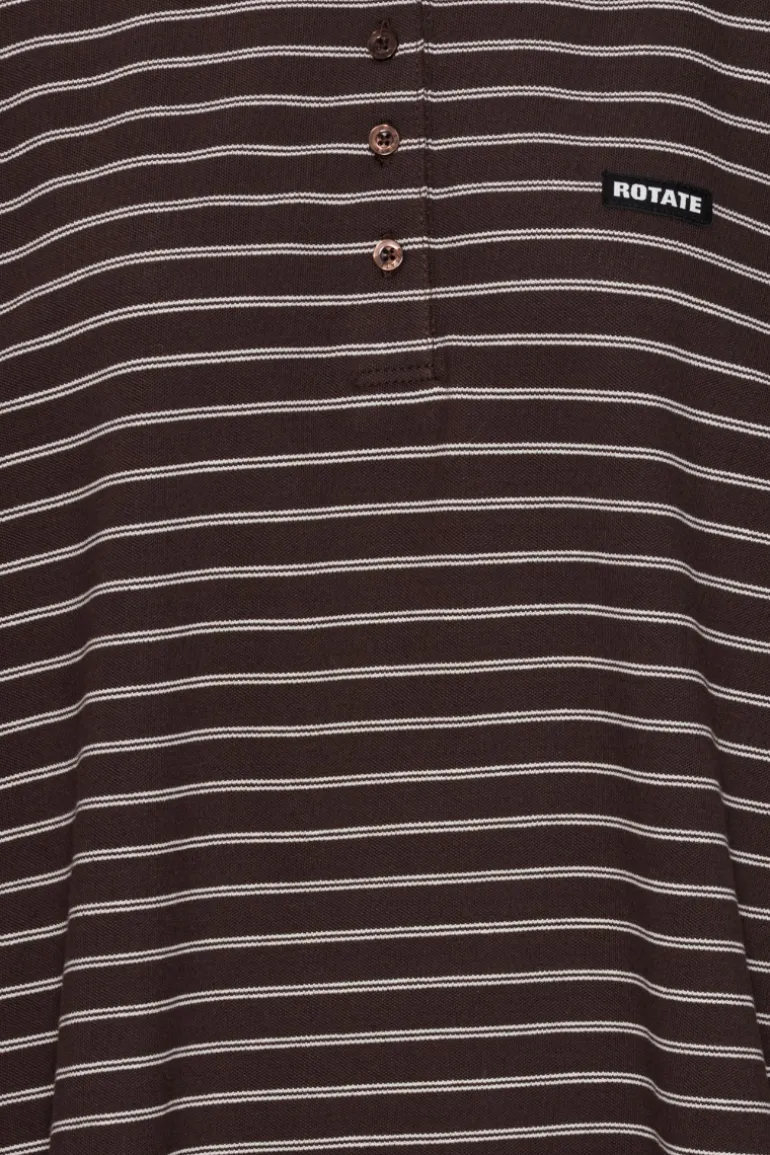 Pique Longsleeve Polo Brown