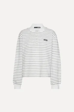 Pique Longsleeve Polo White