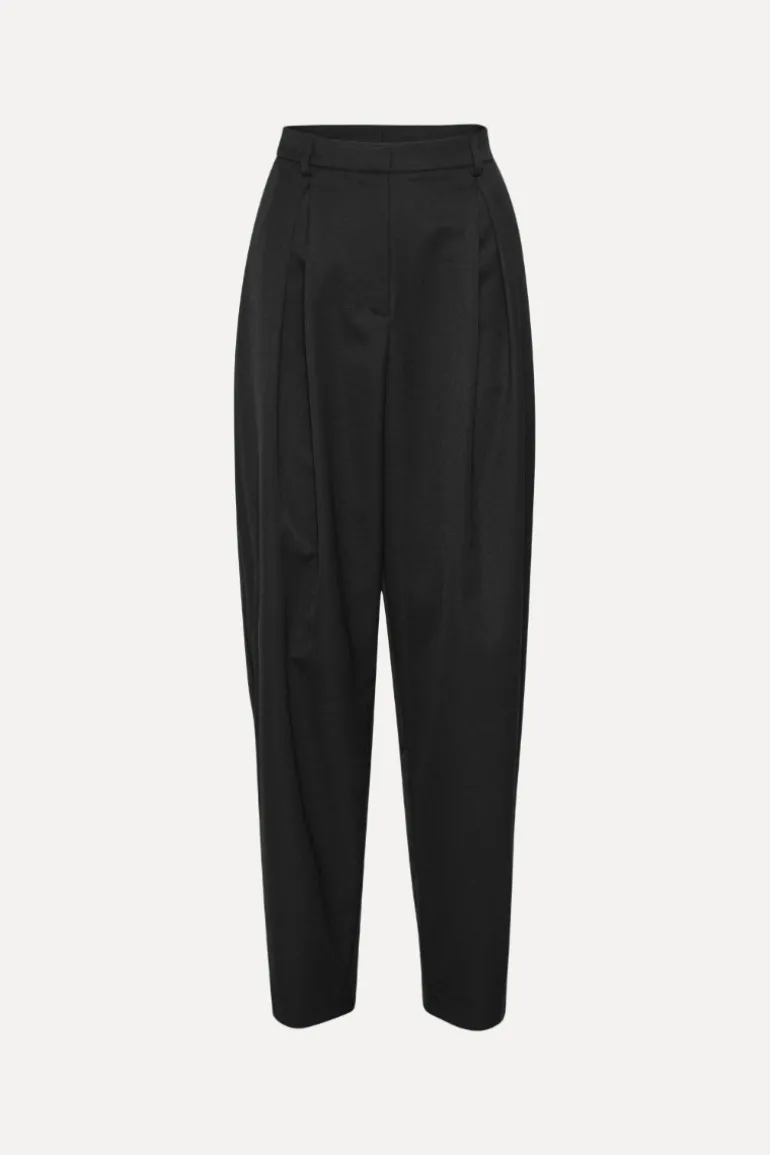 Pleated Tailored Pants Black