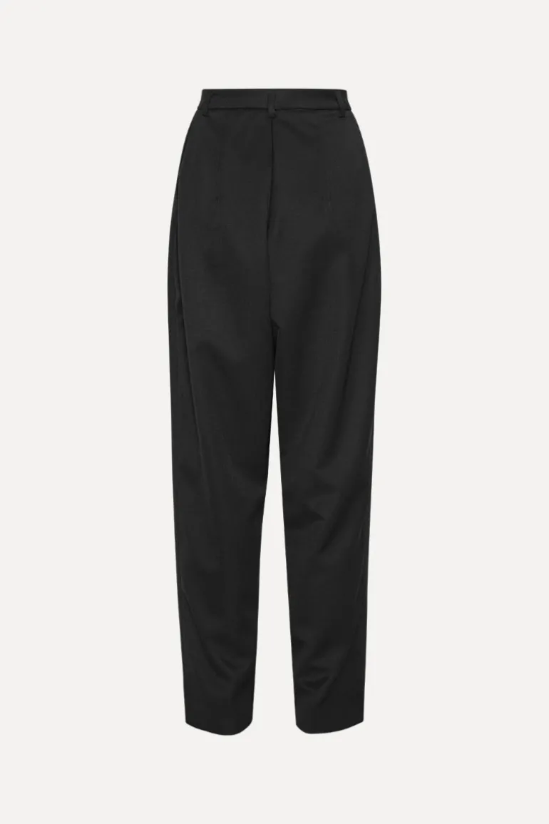 Pleated Tailored Pants Black