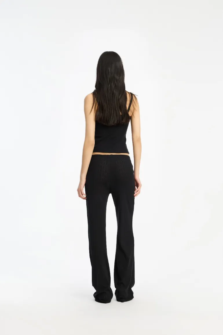 Pointelle Leggings Black