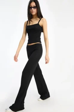 Pointelle Leggings Black