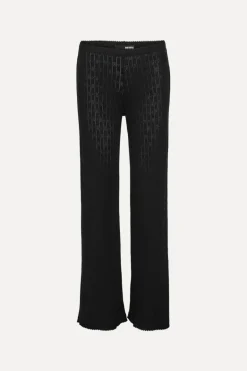 Pointelle Leggings Black