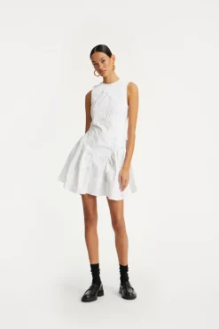 Poplin Mini Dress Bright White