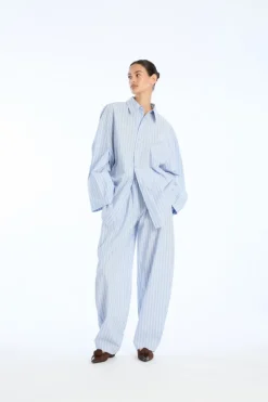 Poplin Oversized Shirt Blue