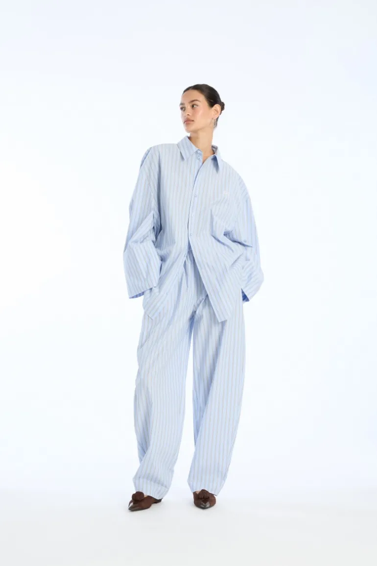Poplin Oversized Shirt Blue