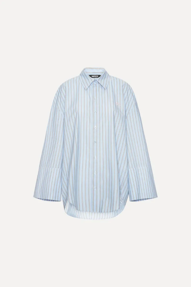 Poplin Oversized Shirt Blue