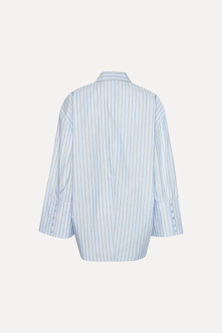 Poplin Oversized Shirt Blue