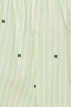 Poplin Shorts Striped Green