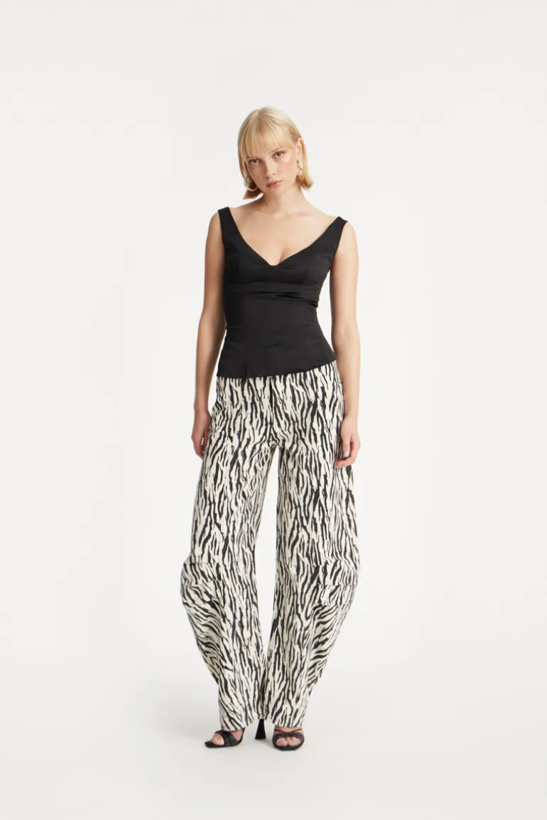 Printed Twill Cargo Pants Black Print