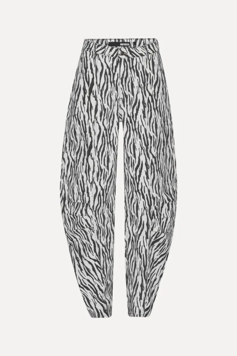 Printed Twill Cargo Pants Black Print