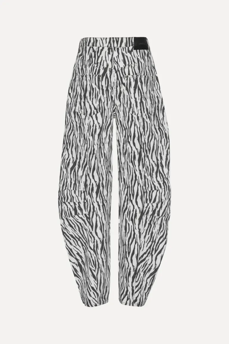 Printed Twill Cargo Pants Black Print