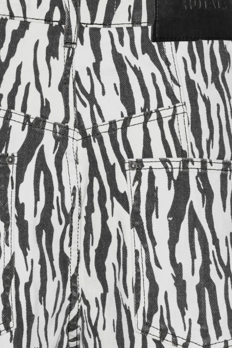 Printed Twill Cargo Pants Black Print
