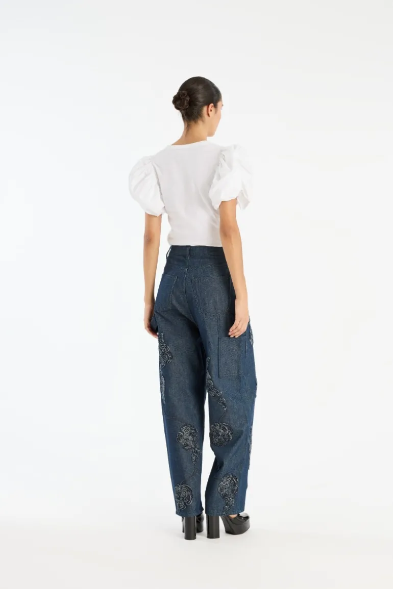 Puff Sleeve T-shirt Bright White