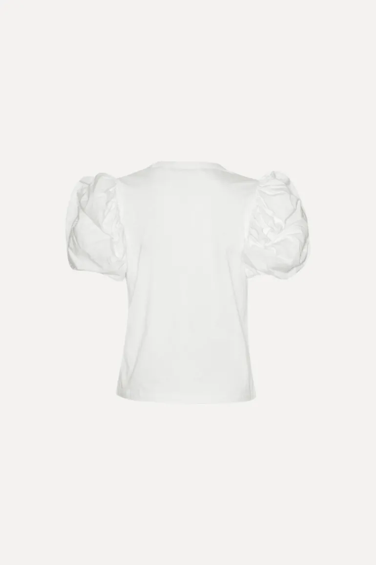 Puff Sleeve T-shirt Bright White
