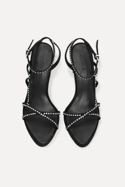 Rhinestone Sandal Black