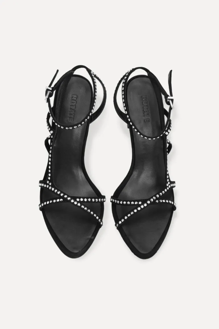 Rhinestone Sandal Black