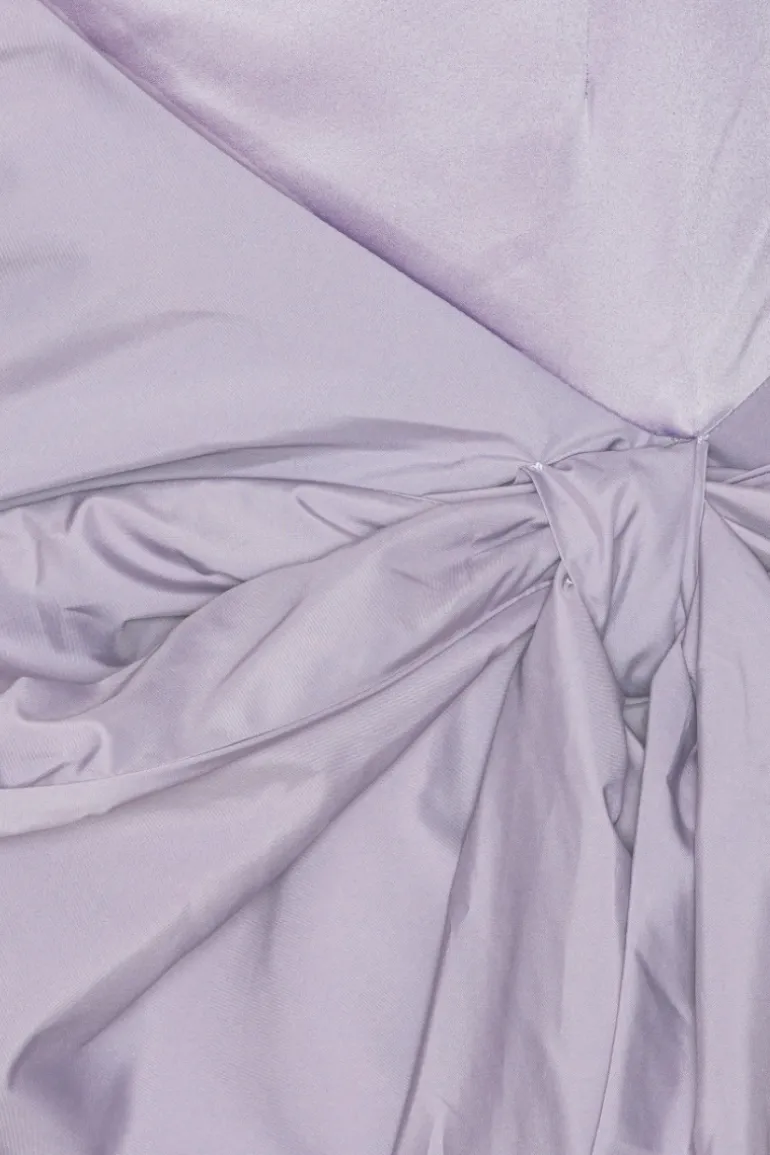 Satin Bow Dress Purple