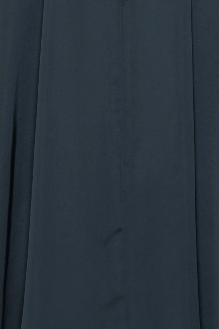 Satin Bow Shirt Dark Blue