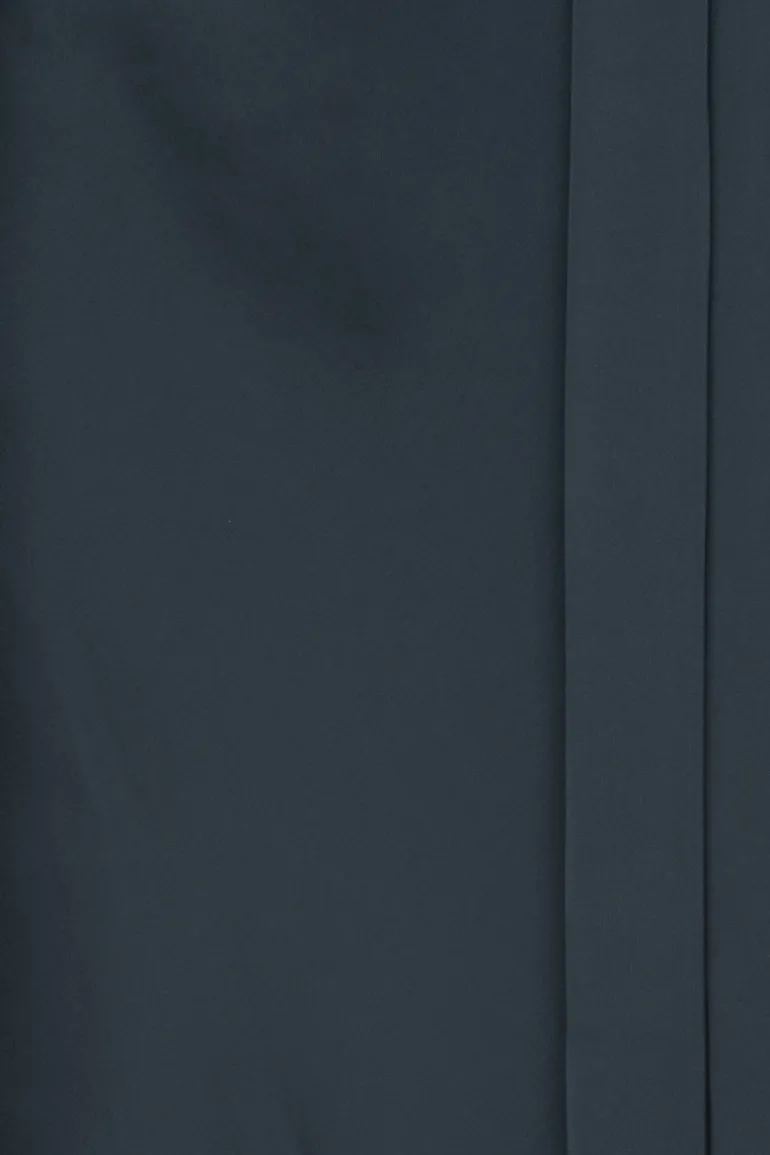 Satin Maxi Drapy Dress Dark Blue