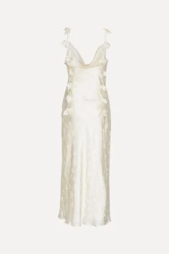 Satin Midi Dress White