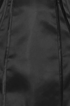 Satin Mini Dress Black