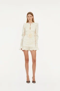 Satin Mini Dress White