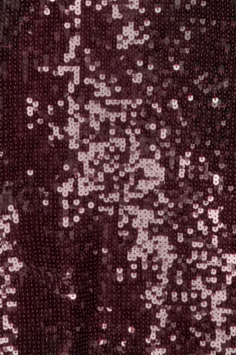 Sequin Maxi Dress Burgundy