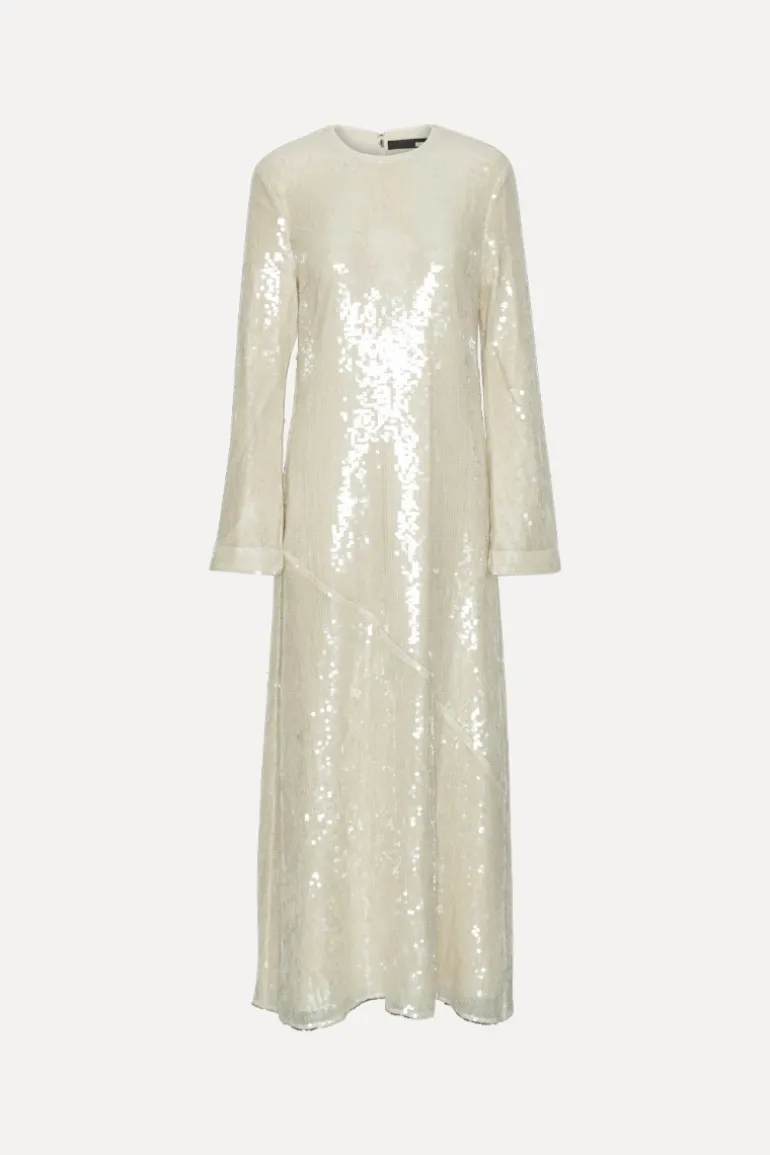 Sequin Maxi Dress White