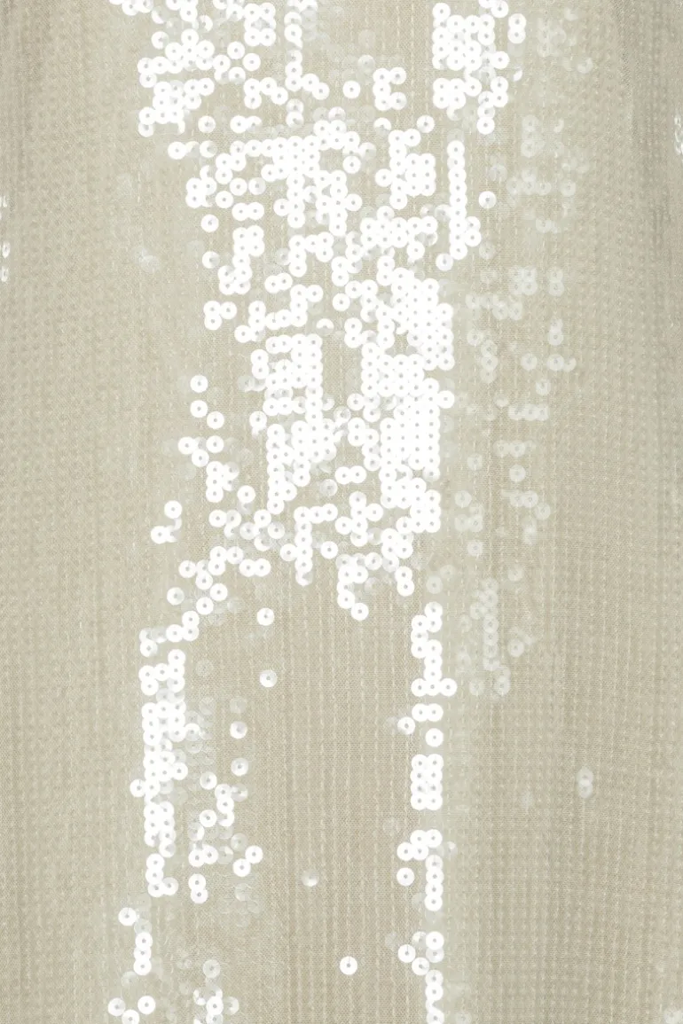 Sequin Maxi Dress White