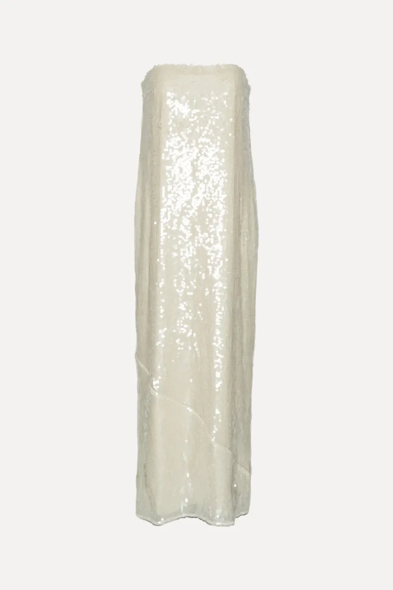 Sequin Maxi Dress White