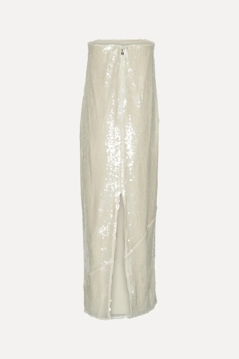 Sequin Maxi Dress White