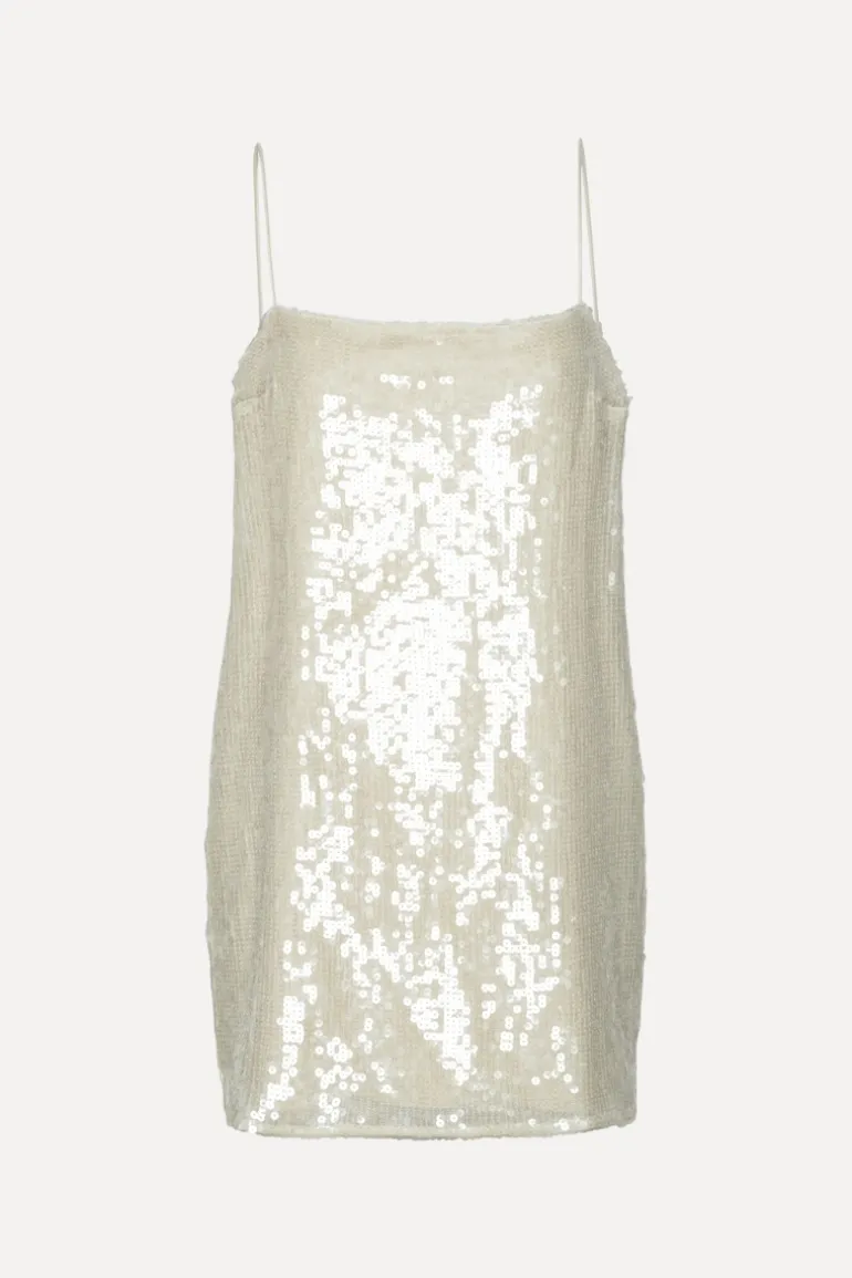 Sequin Mini Dress White