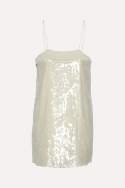 Sequin Mini Dress White