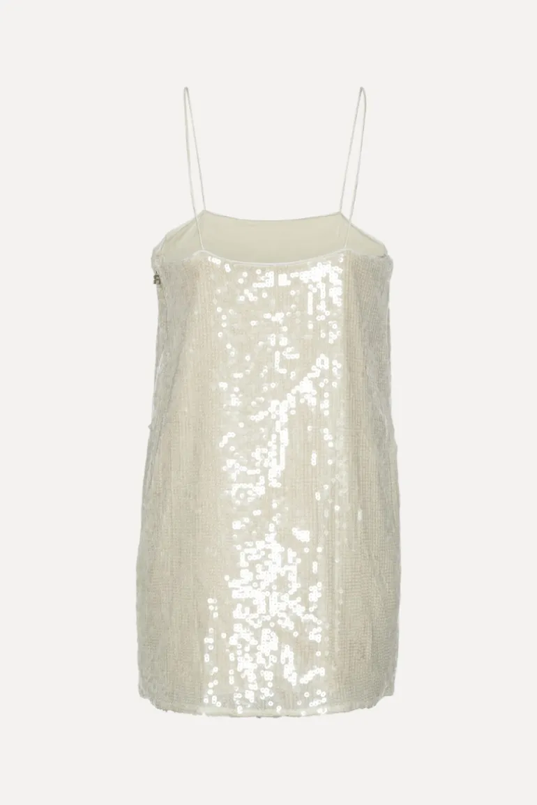 Sequin Mini Dress White