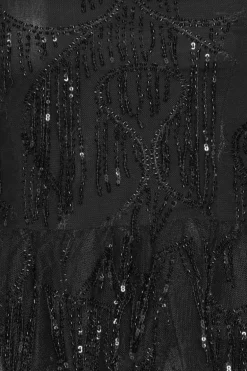 Sequins Bubble Top Black