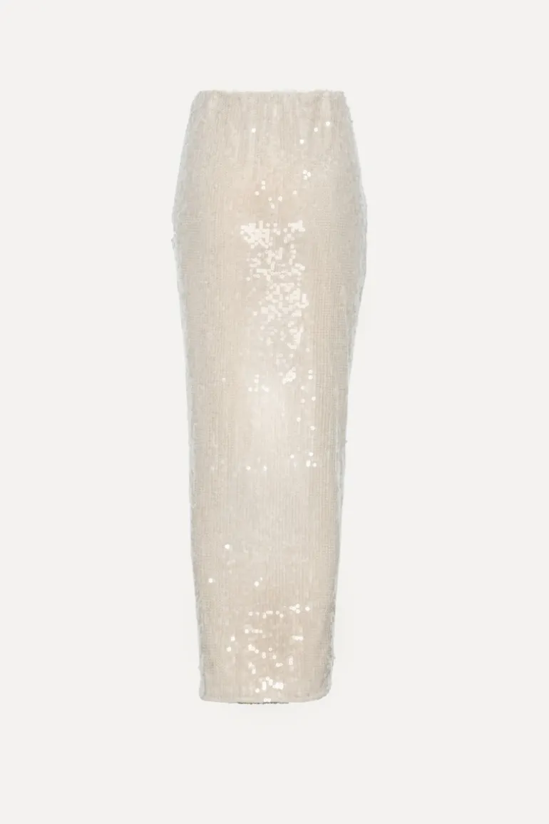 Sequins Knot Skirt Creme