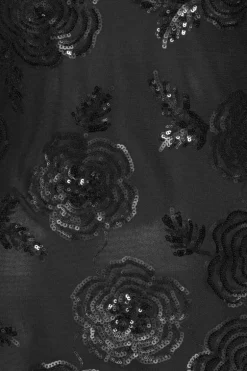 Sequins Ls Mini Dress Black