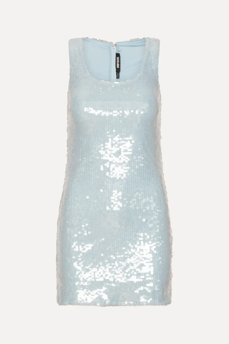 Sequins Mini Dress Light Blue