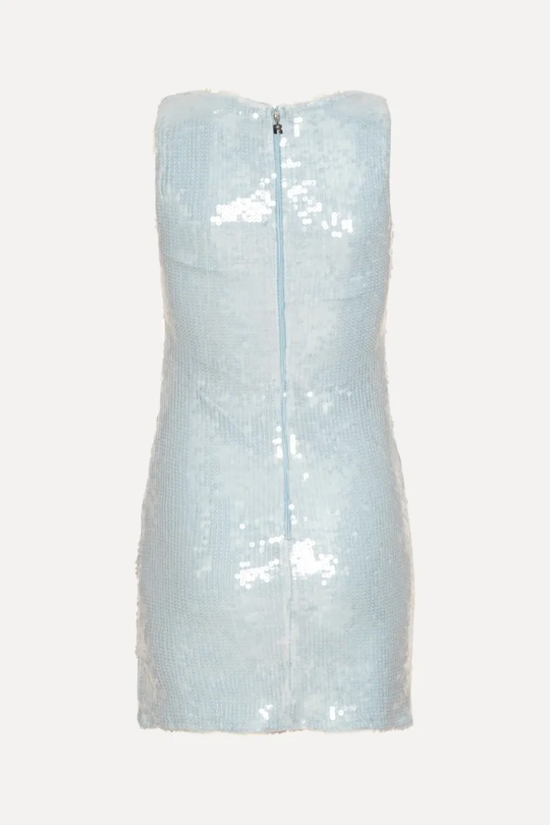 Sequins Mini Dress Light Blue