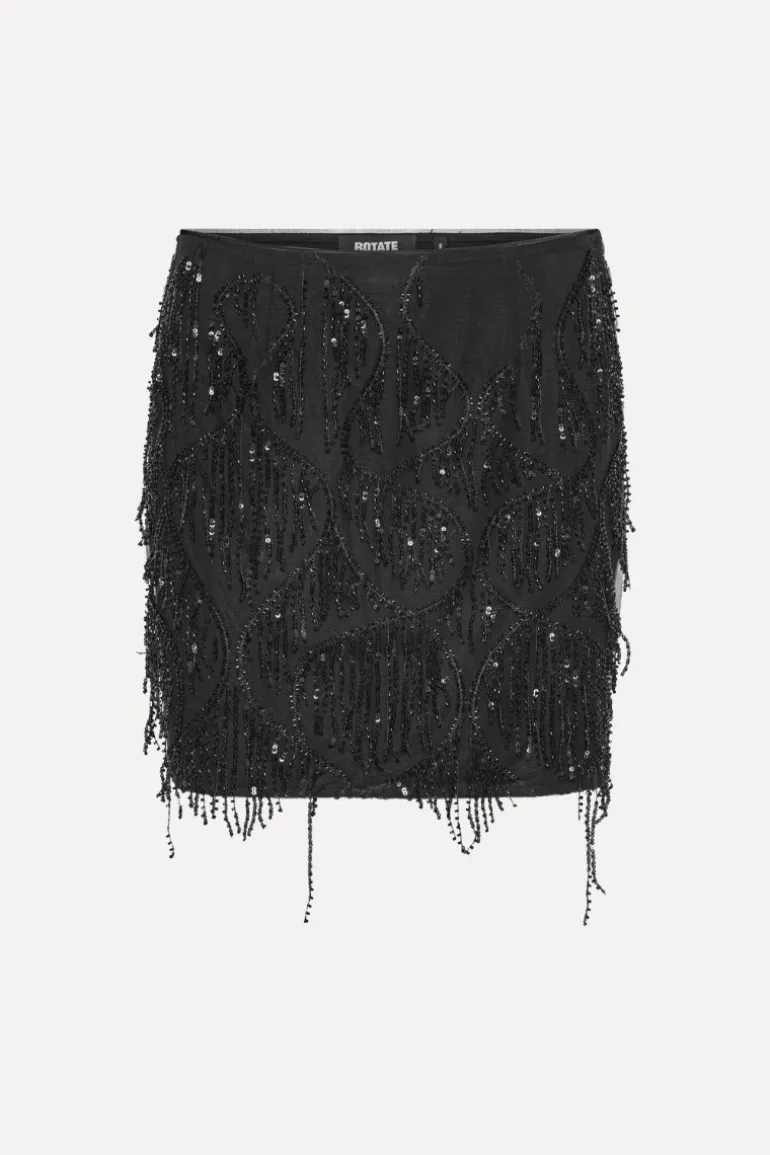 Sequins Mini Skirt Black