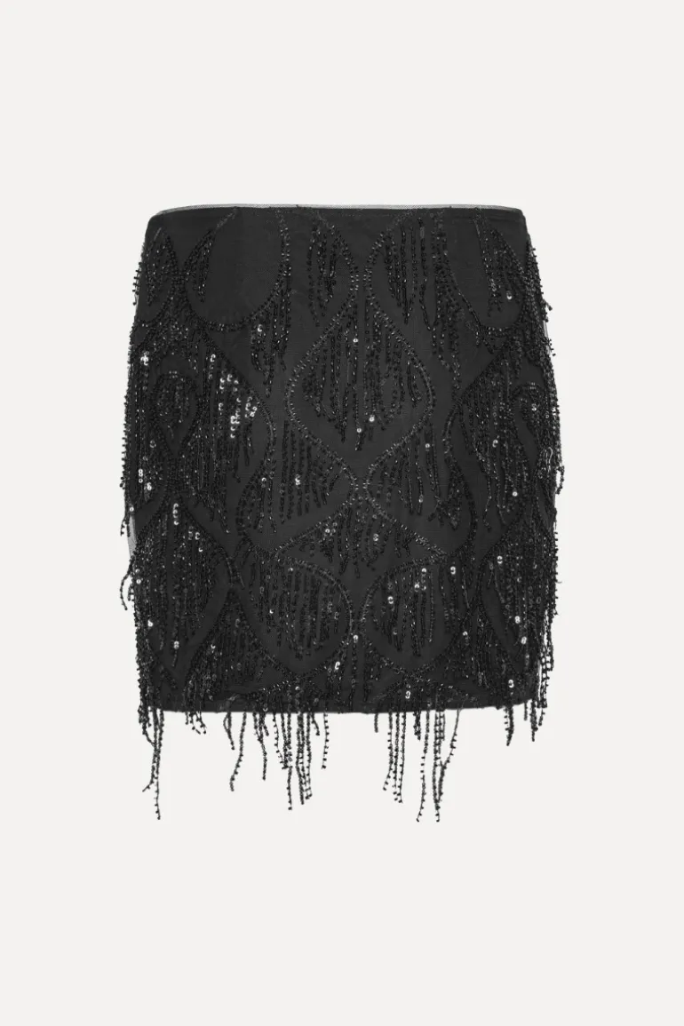 Sequins Mini Skirt Black