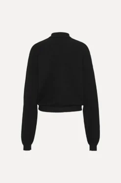 Slinky Knit Polo Black
