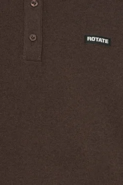 Slinky Knit Polo Dark Brown