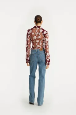 Straight Leg Jeans Blue Denim