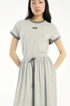 Stretchy Fitted T-shirt Light Grey