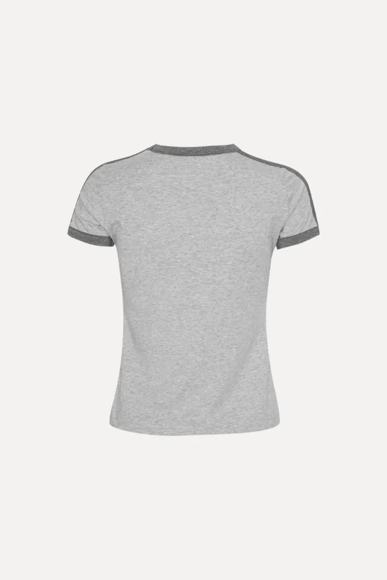 Stretchy Fitted T-shirt Light Grey