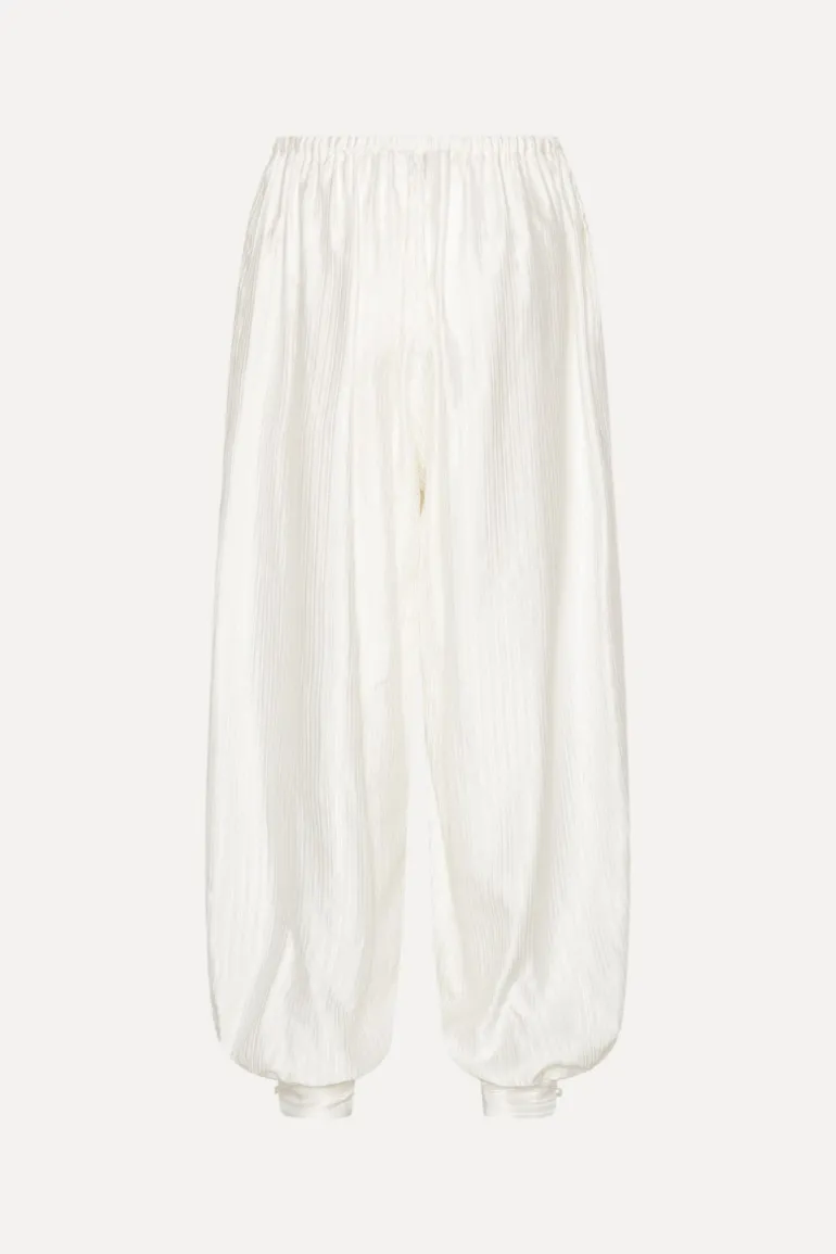 Striped Balloon Pants Bright White